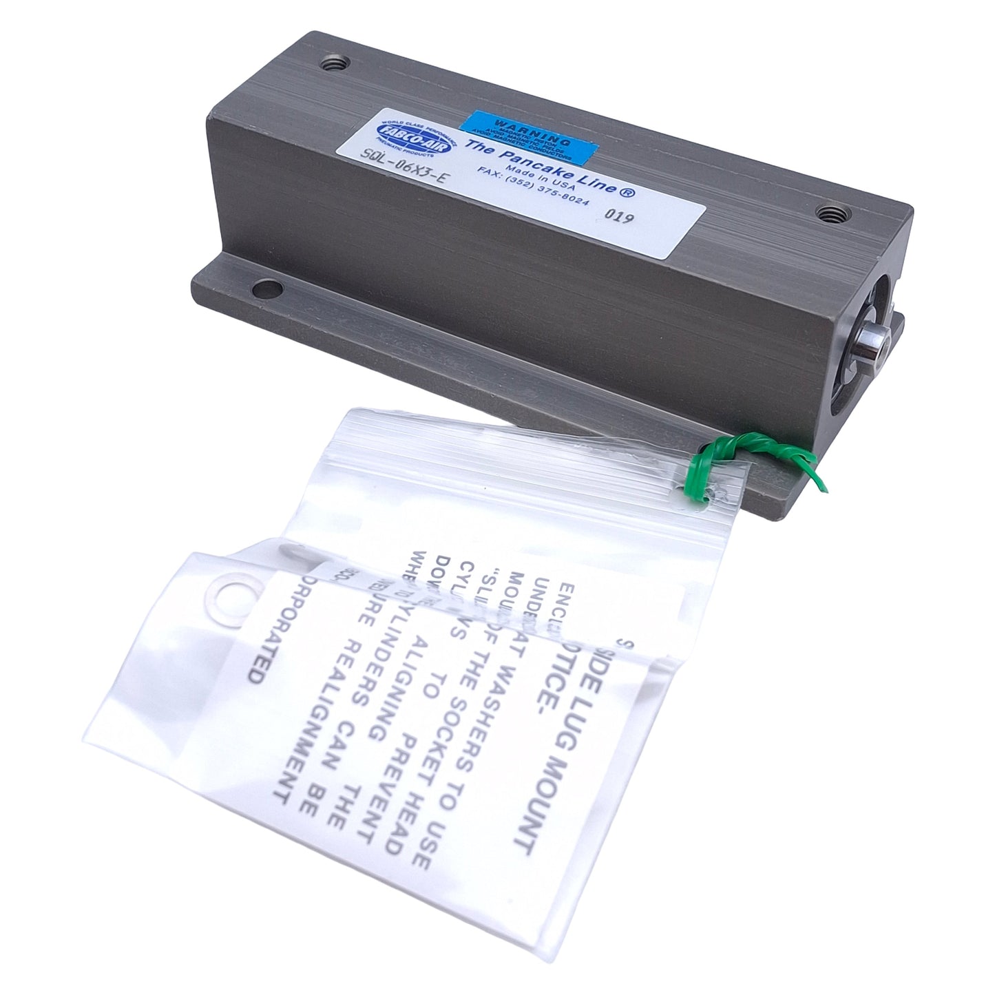 New – Open box Fabco-Air SQL-06X3-E Double-Acting Pneumatic Cylinder Actuator 7/8in Bore