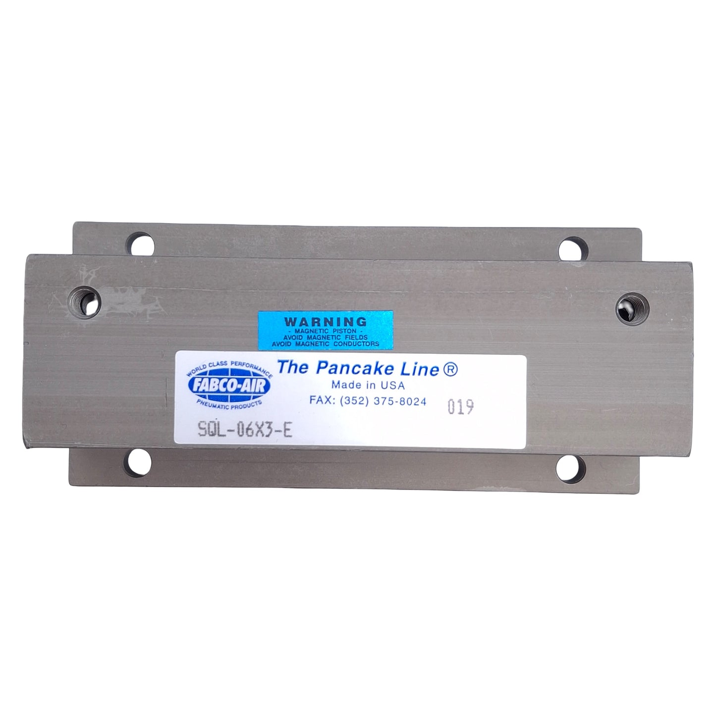 New – Open box Fabco-Air SQL-06X3-E Double-Acting Pneumatic Cylinder Actuator 7/8in Bore