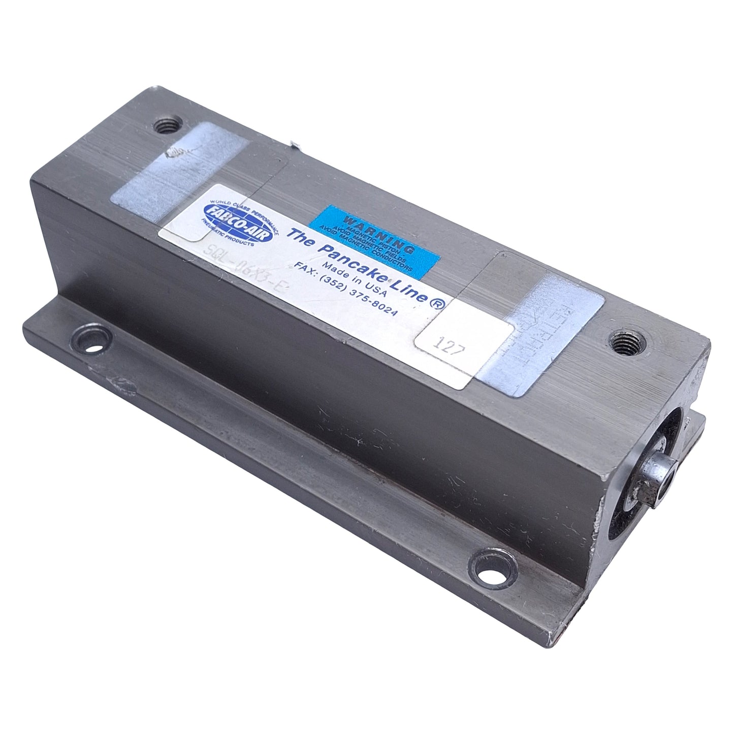 Used Fabco-Air SQL-06X3-E Double-Acting Pneumatic Cylinder Actuator, 7/8in Bore