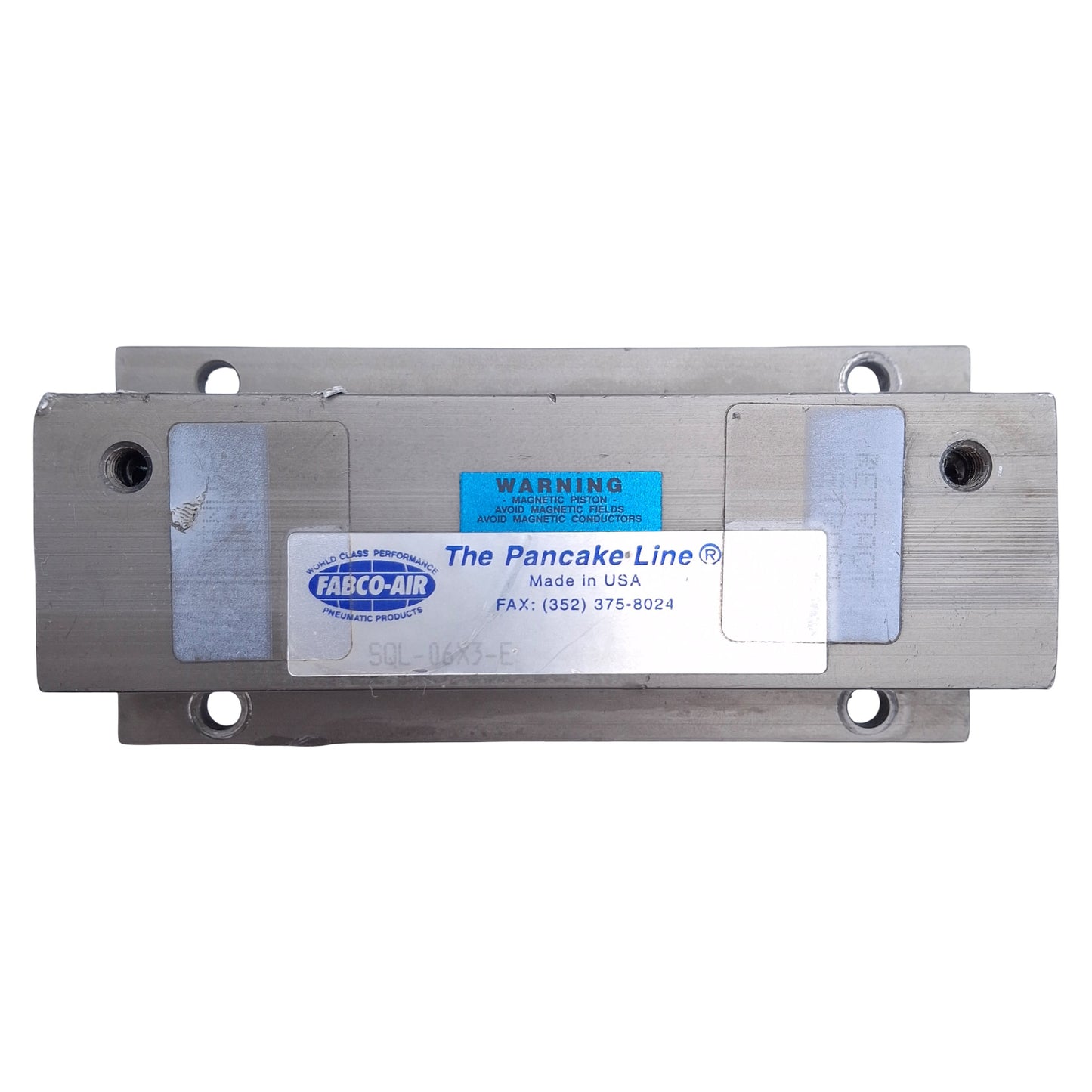 Used Fabco-Air SQL-06X3-E Double-Acting Pneumatic Cylinder Actuator, 7/8in Bore