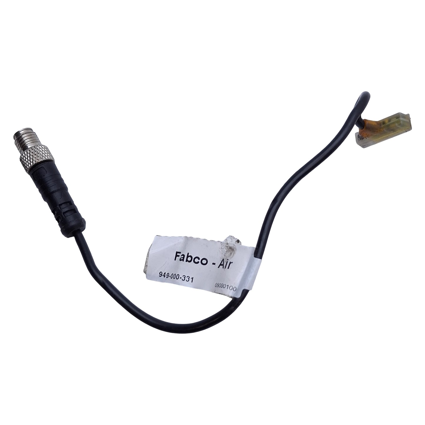 Used Fabco-Air 949-000-331 Cylinder Position Switch Sensor, 5-24VDC, PNP, 3-Pin M8