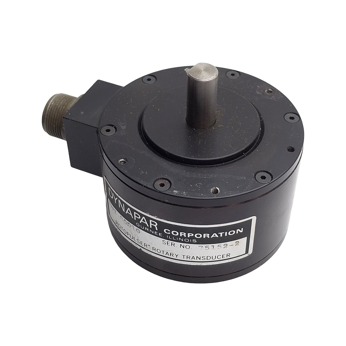 Used Dynapar 80D10 Incremental Encoder, 10CPR, 4.5 to 15VDC, 1/2in Shaft