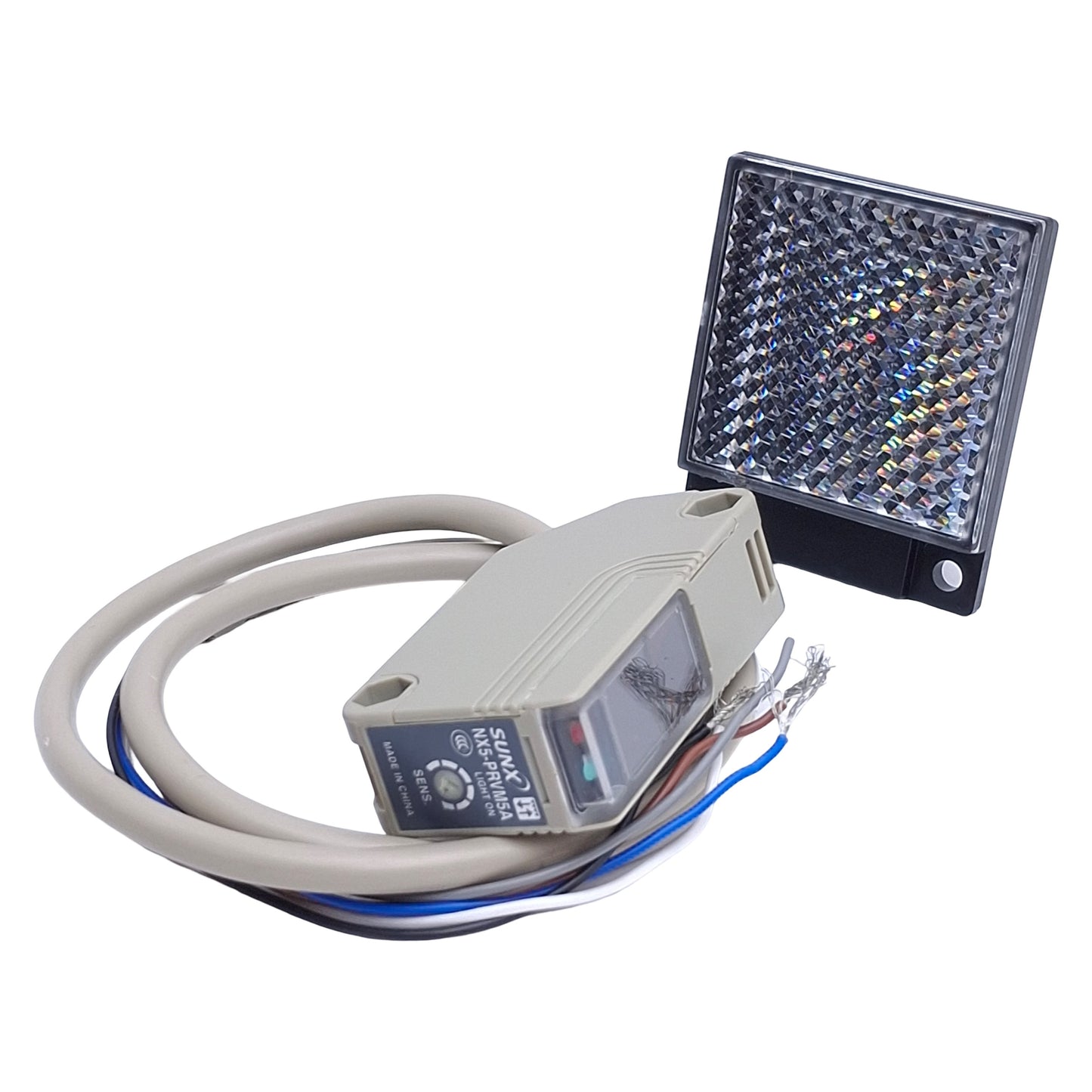 Used SunX Panasonic NX5-PRVM5A Photoelectric Sensor SPDT, 240VACDC, 0.1-5m Range, 2ft