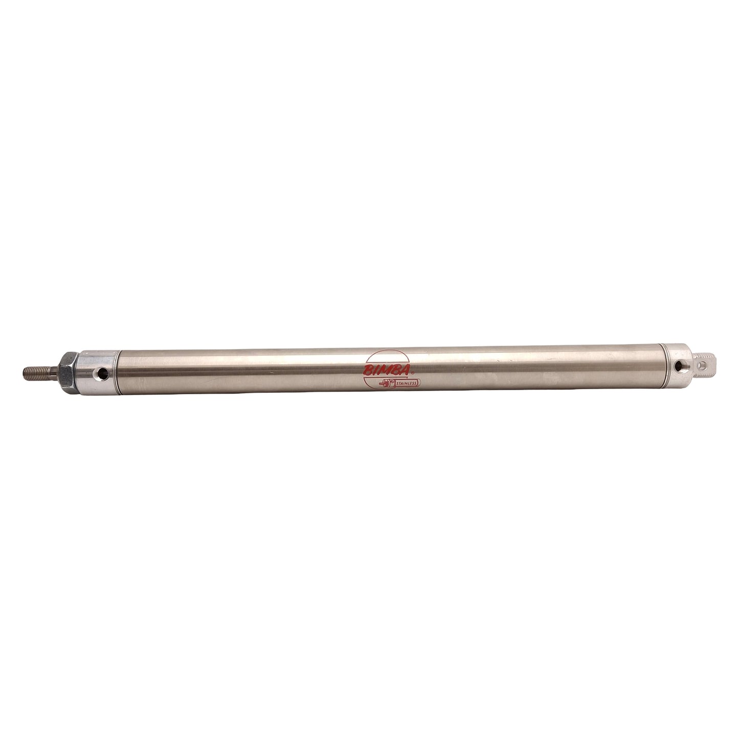Used Bimba M-1214-DP Stainless Steel Cylinder, ø1-1/4in Bore, 14in Stroke, 1/8in NPT