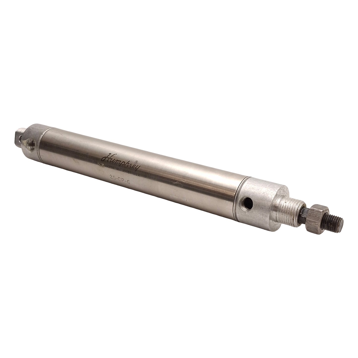 Used Humphrey 25-DP-6 Pneumatic Cylinder, ø1-1/4in Bore, 6in Stroke, 1/8in NPSF
