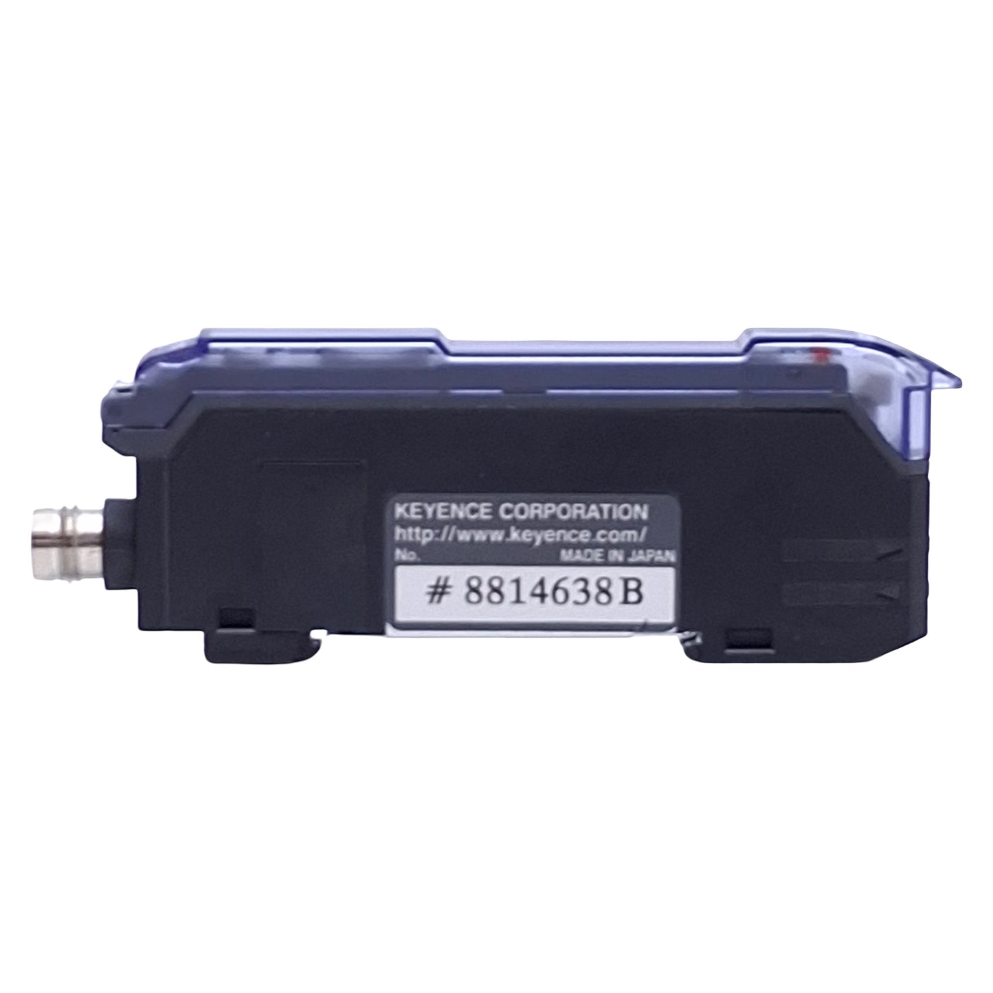 Used Keyence FS-V33CP Fiber Optic Sensor Amplifier 12-24VDC, PNP, M8 4-Pin, DIN Rail