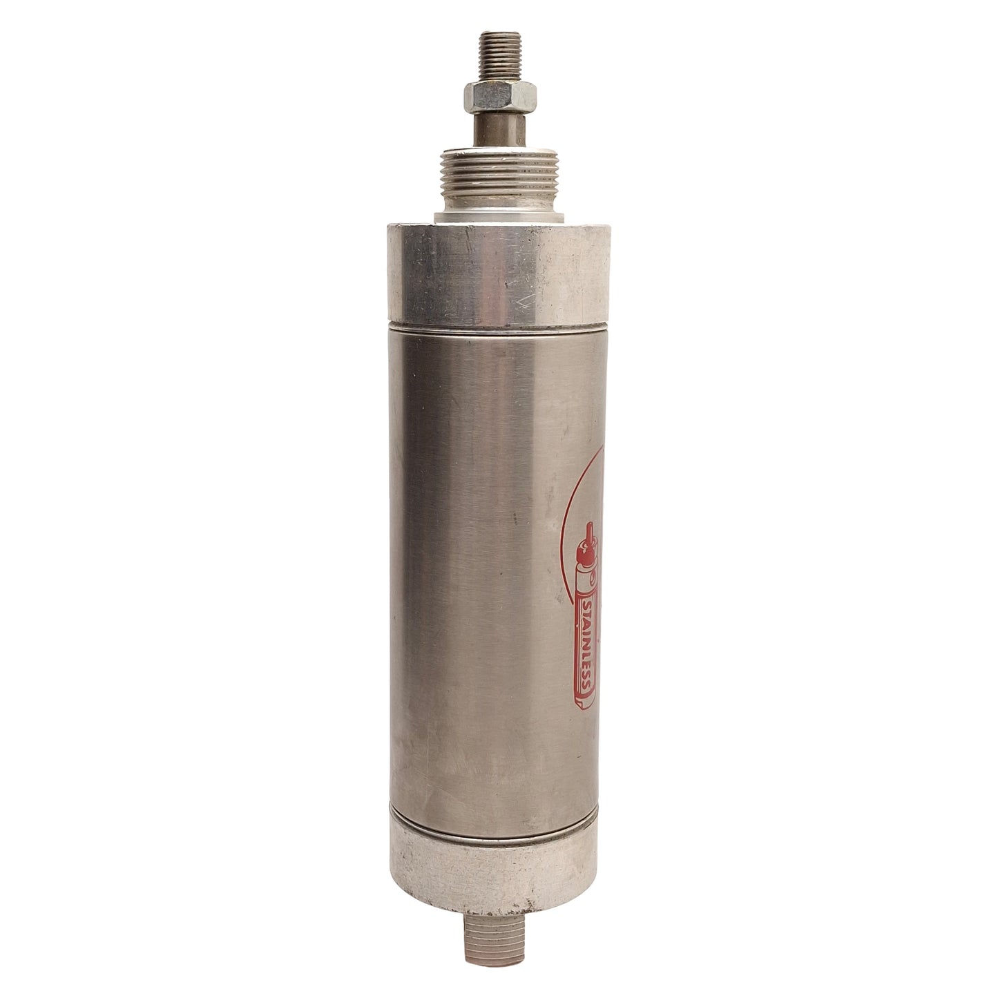 Used Bimba 504-DXP Stainless Steel Cylinder, ø2-1/2in Bore, 4in Stroke, 1/4in NPT