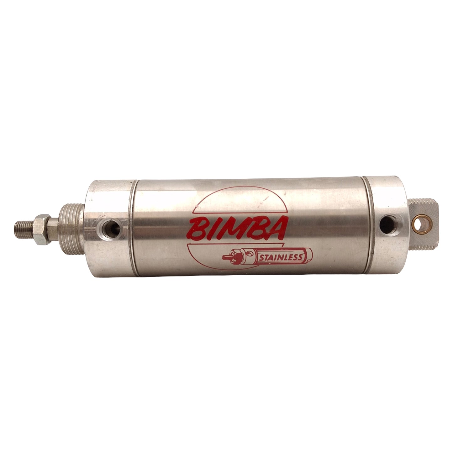Used Bimba 504-DXP Stainless Steel Cylinder, ø2-1/2in Bore, 4in Stroke, 1/4in NPT