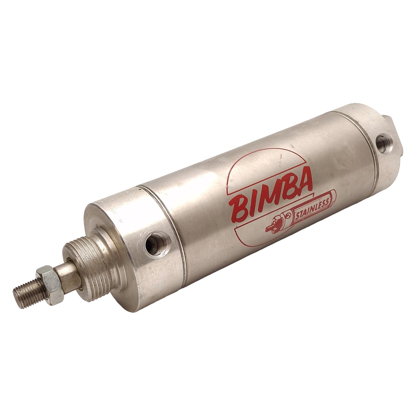 Used Bimba 504-DXP Stainless Steel Cylinder, ø2-1/2in Bore, 4in Stroke, 1/4in NPT
