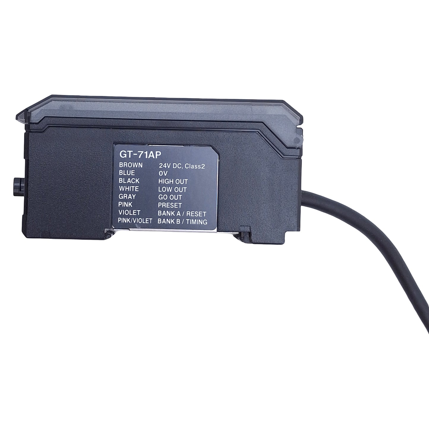 Used Keyence GT-71AP Digital Contact Sensor Amplifier Unit PNP, 12-24VDC, 6ft Cable