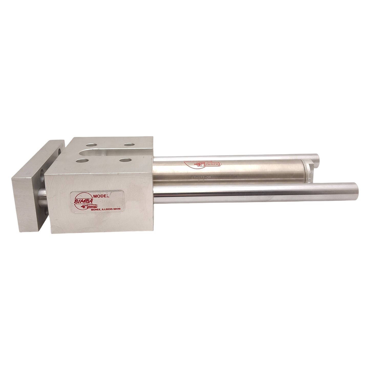 Used Bimba TE-177-H Pneumatic Linear Thruster, ø1-1/2in Bore, 7in Stroke, 1/8in NPT