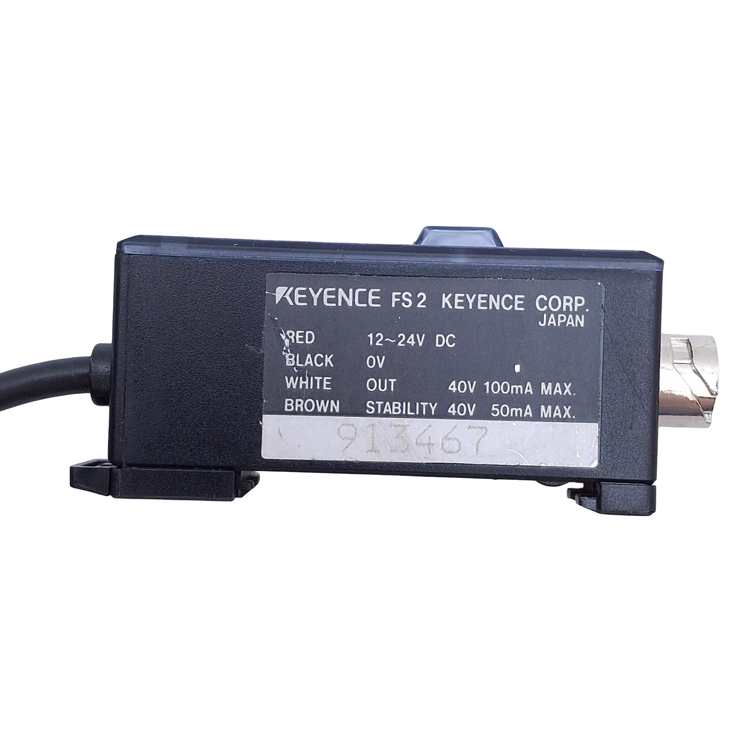 New – Open box Keyence FS2-60 Fiber Optic Amplifier Sensor NPN, 12-24VDC, Red LED, 2m Cable