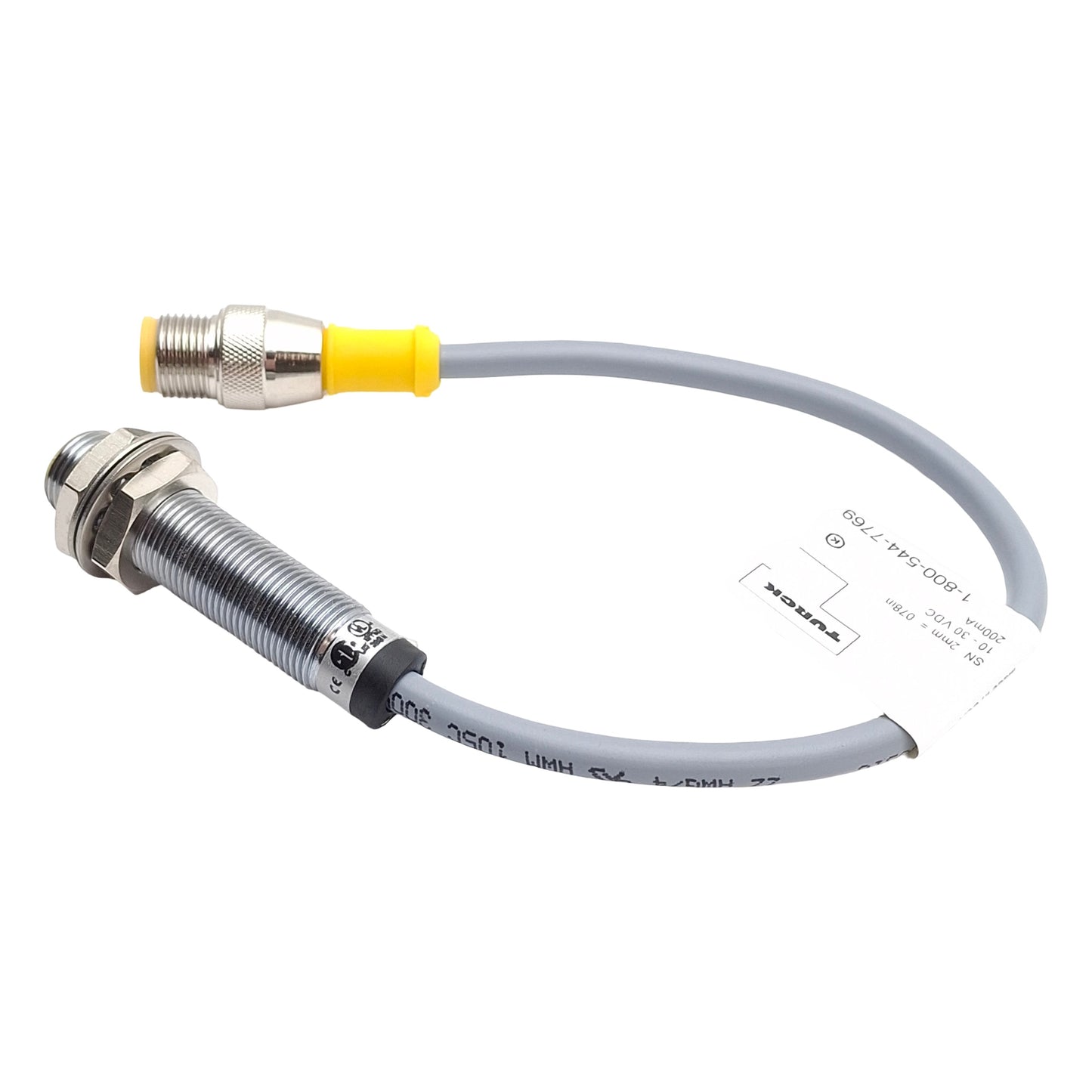 New – Open box Turck Bi2-M12-VP6X-0.2m-RS4.4T Proximity Sensor, 2mm SN, 10-30VDC, PNP NO+NC