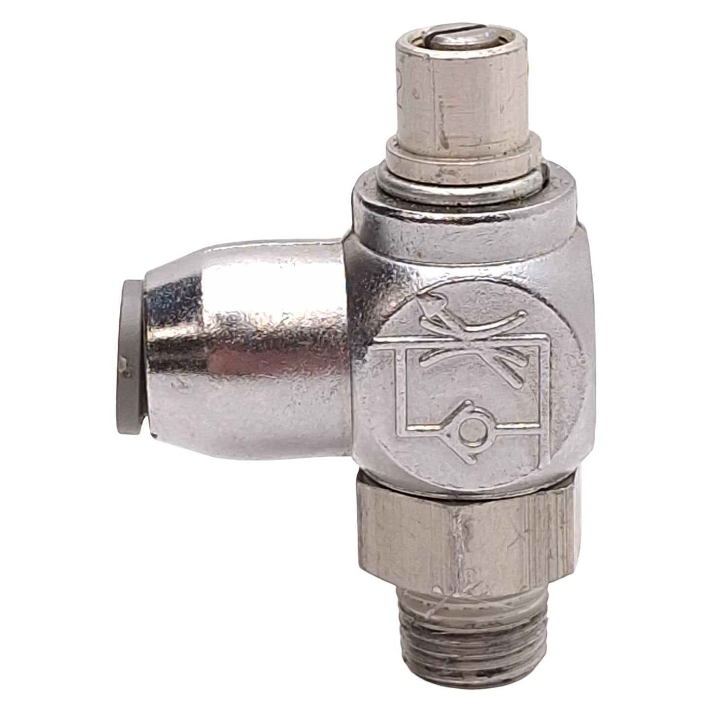 Used Lot of 2 Bimba FQP2 Flow Control Fitting, Screw, 150psi, ø1/4in P2C, 1/8in NPT