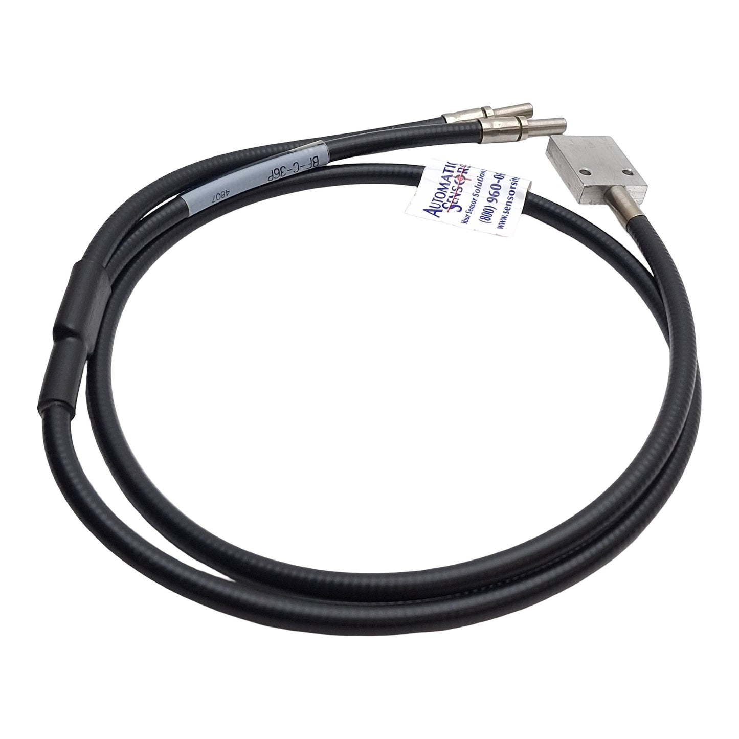 Used Tri-Tronics BF-C-36P Bifurcated Fiber Optic Cable, 36in, 0.032 x 0.382in Bundle