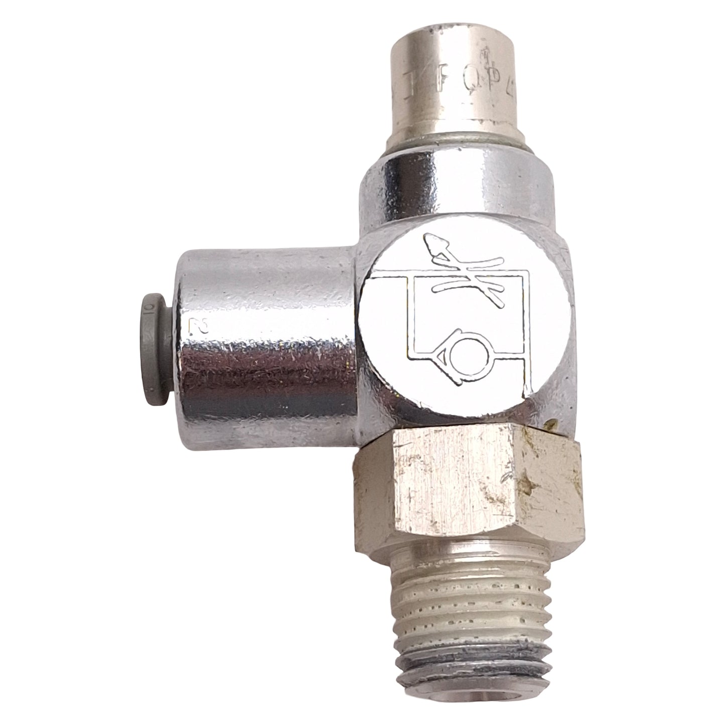 Used Lot of 2 Bimba FQP44 Flow Control Fitting, Screw, 150psi, ø1/4in P2C, 1/4in NPT