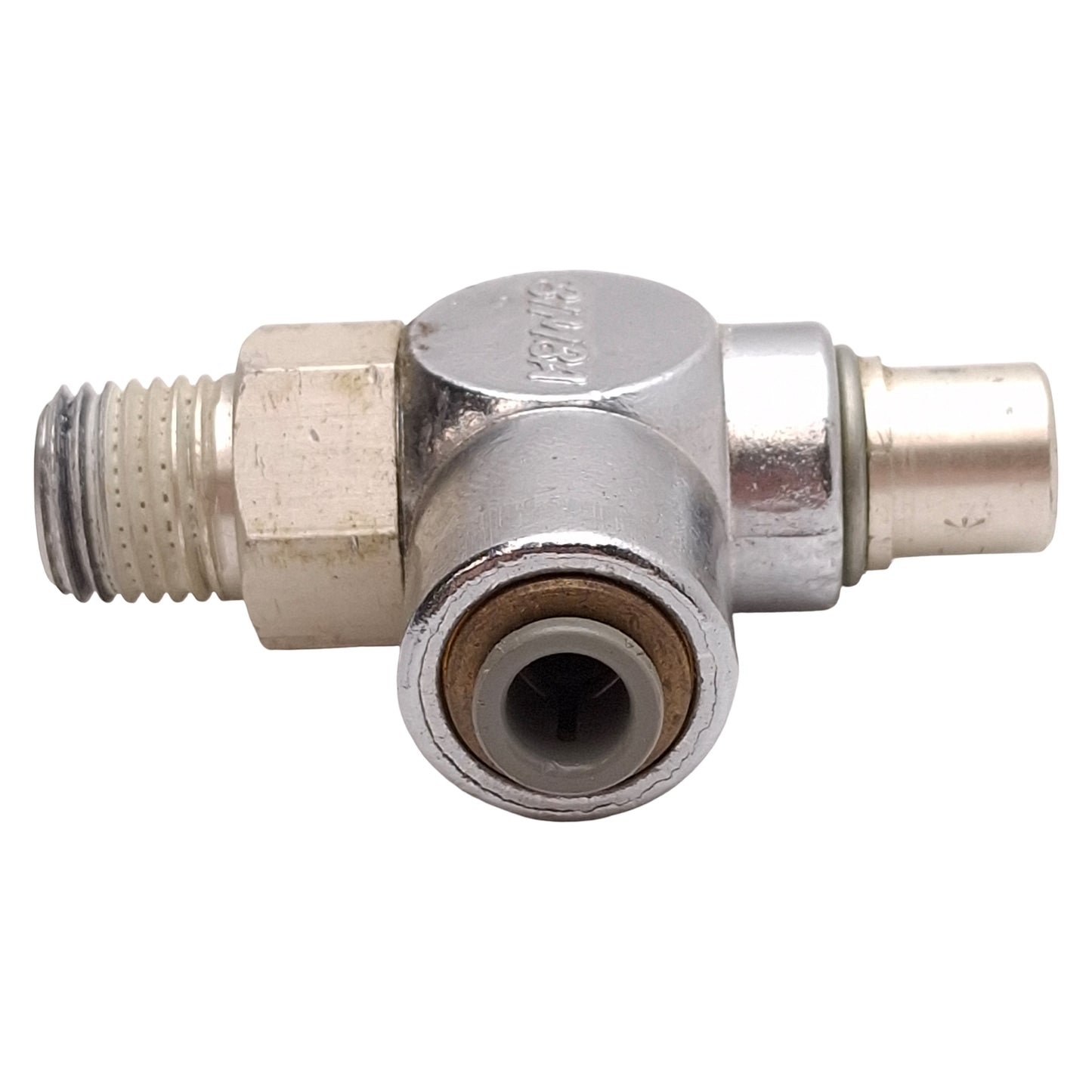 Used Lot of 2 Bimba FQP44 Flow Control Fitting, Screw, 150psi, ø1/4in P2C, 1/4in NPT