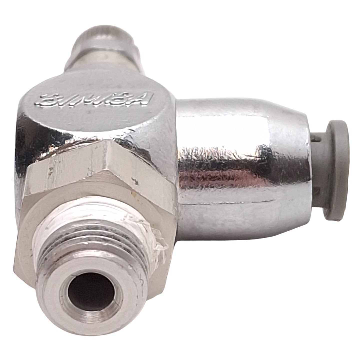 Used Lot of 2 Bimba FQP2K Flow Control Fitting, Knob, 150psi, ø1/4in P2C, 1/8in NPT
