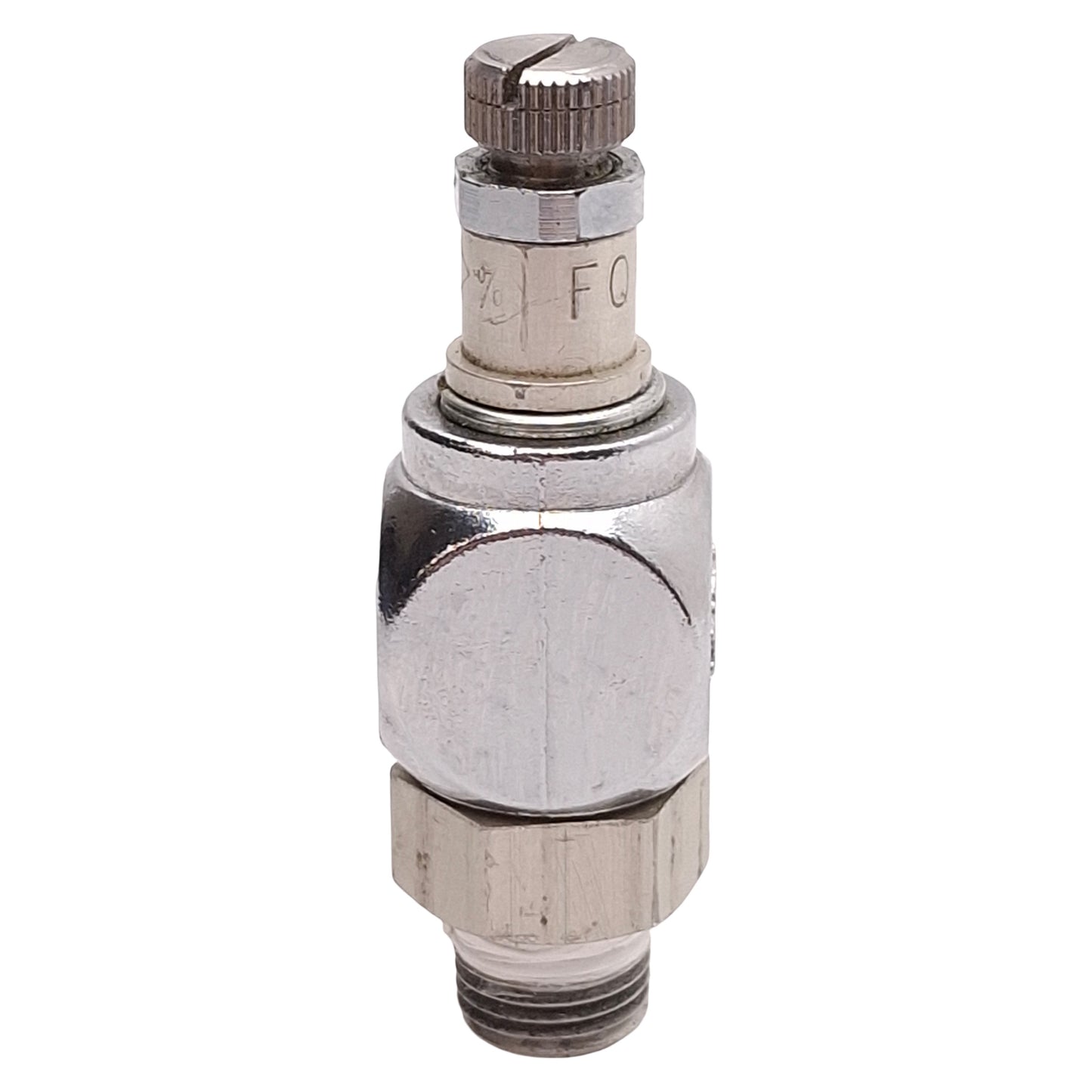 Used Lot of 2 Bimba FQP2K Flow Control Fitting, Knob, 150psi, ø1/4in P2C, 1/8in NPT