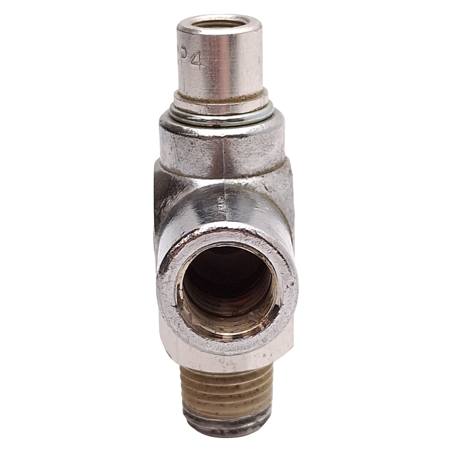 Used Lot of 2 Bimba FCP4 Flow Control Fitting, Screw, 150psi, 1/4in NPT Male & Female