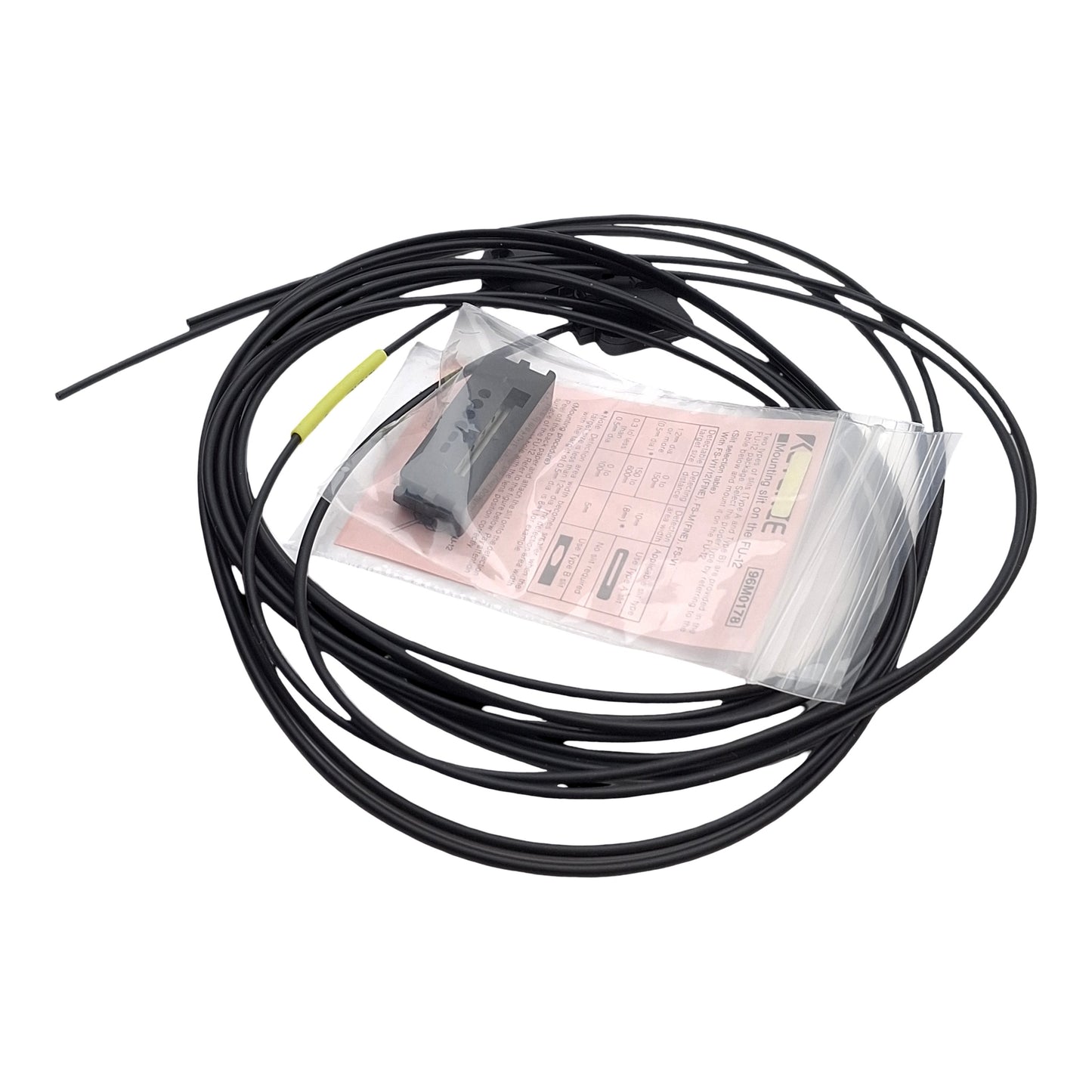 New – Open box Keyence FU-12 Thrubeam Fiber Unit Length: 2m, Optical Dia: 10x3mm, Width: 10mm