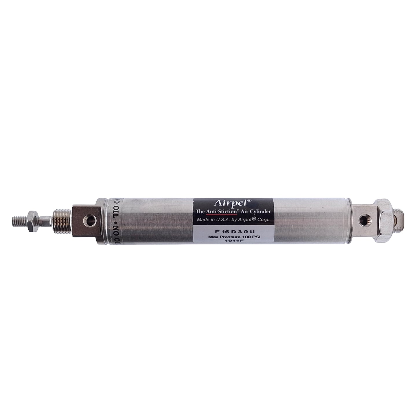 New Airpel E16D3.0U Pneumatic Cylinder 3in Stroke, ø0.627in Bore, 10-32 Port, 100psi