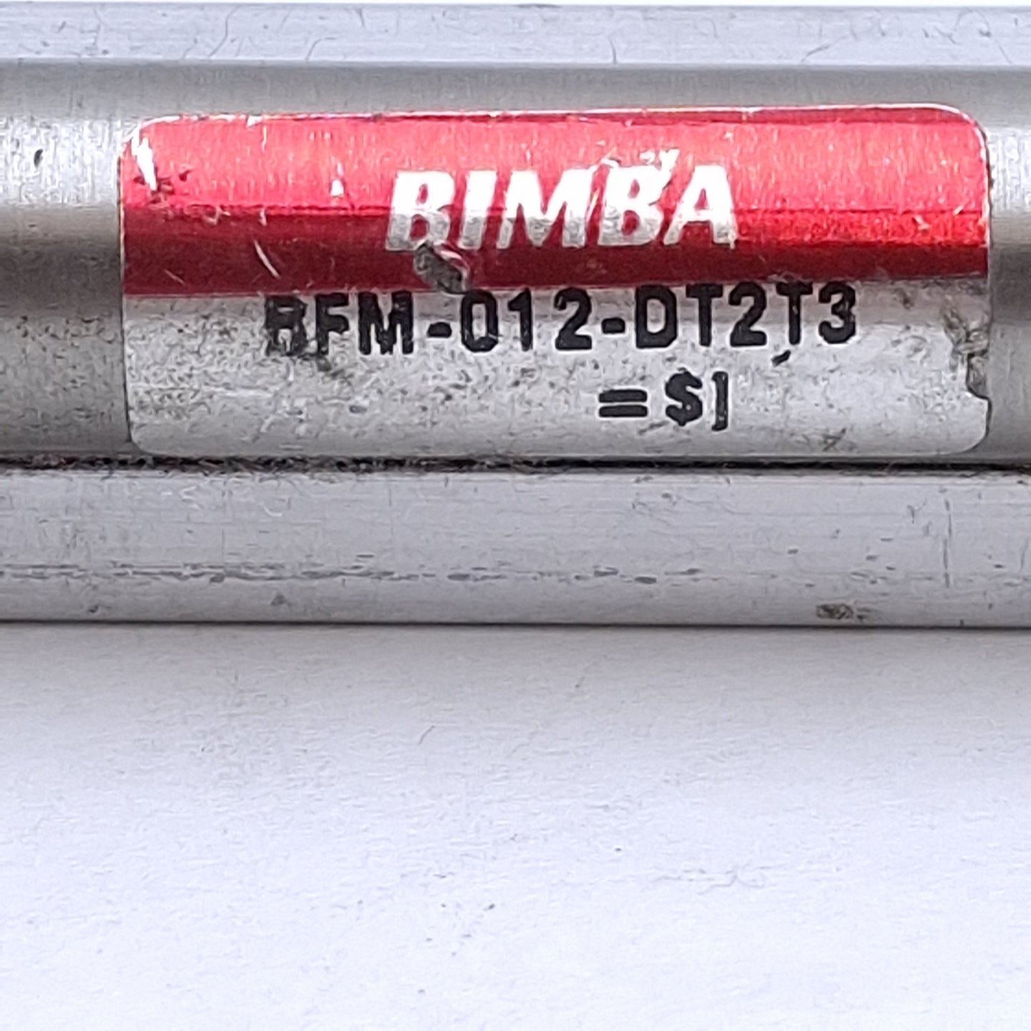 Used Bimba BFM-012-DT2T3 Pneumatic Cylinder ø7/16in Bore, 2in Stroke, 10-32 Port