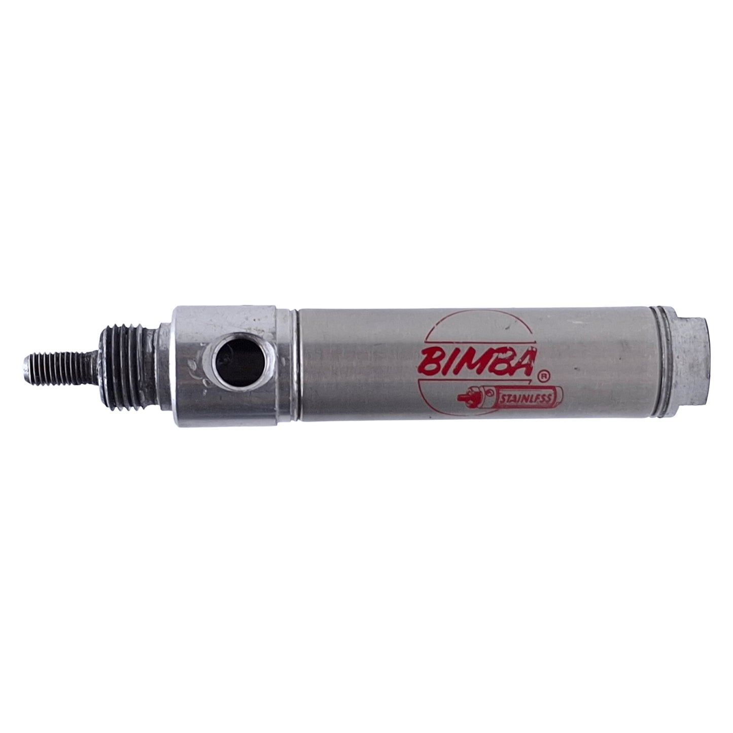 Used Bimba NRM-041-DB Pneumatic Cylinder ø3/4in Bore, 1in Stroke, 1/8 NPT Port