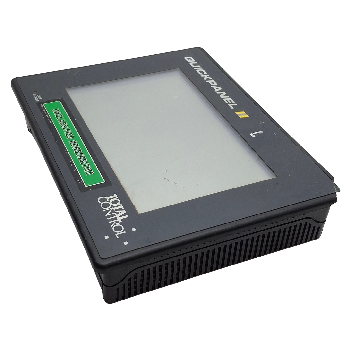 Used GE Fanuc QPI3D200E2P-B Quickpanel HMI, 24VDC, 9in Screen, 640x400, *Crack*