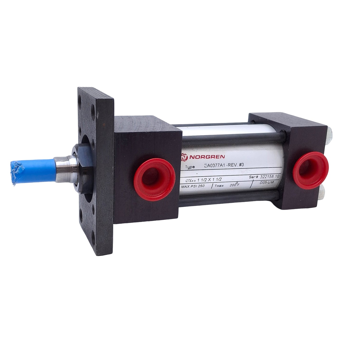 New – Open box Norgren EA0377A1 Pneumatic Cylinder ø1-1/2in Bore, 1-1/2in Stroke, 3/8 NPT Port
