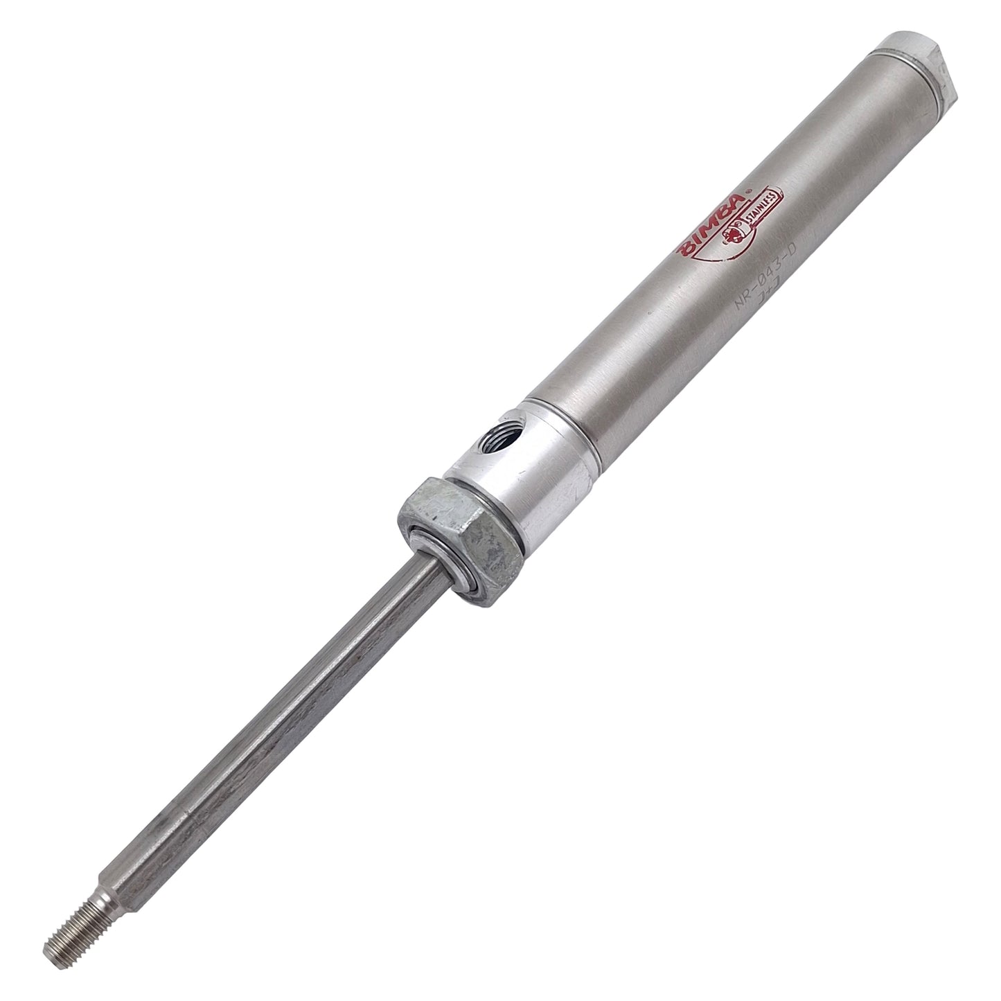 Used Bimba NR-043-D Pneumatic Cylinder, ø3/4in Bore, 3in Stroke, 250psi, 1/8in NPT