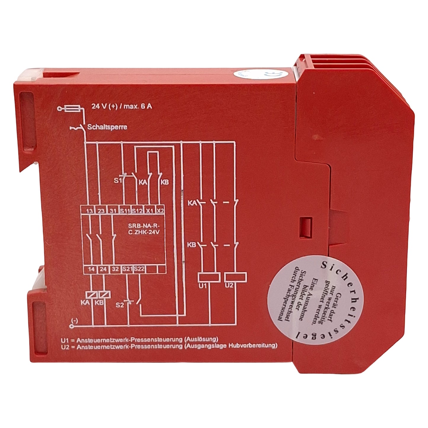 Used Schmersal Elan SRB-NA-R-C.ZHK-24V Safety Relay Module, 3NO+1NC, 24VDC, DIN Rail