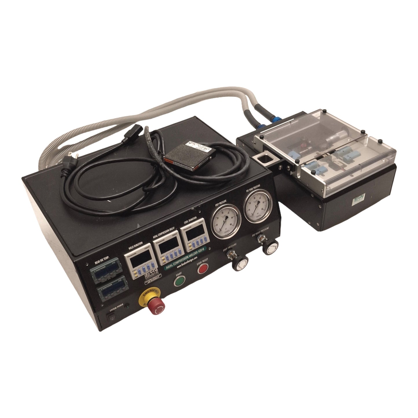 Used Beahm 420-B Axial Compression Thermal Bonder 29Fr Max, 120VAC, 100-125psi