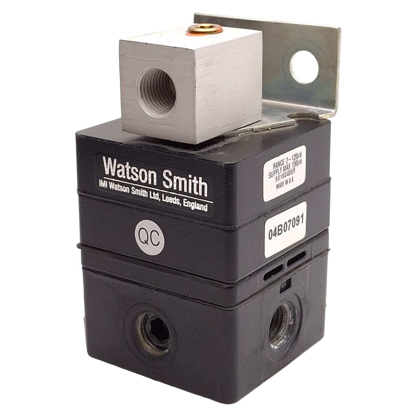 Used Watson Smith 53190400R Precision Pneumatic Regulator, 2-120psi Set, 1/4in NPT