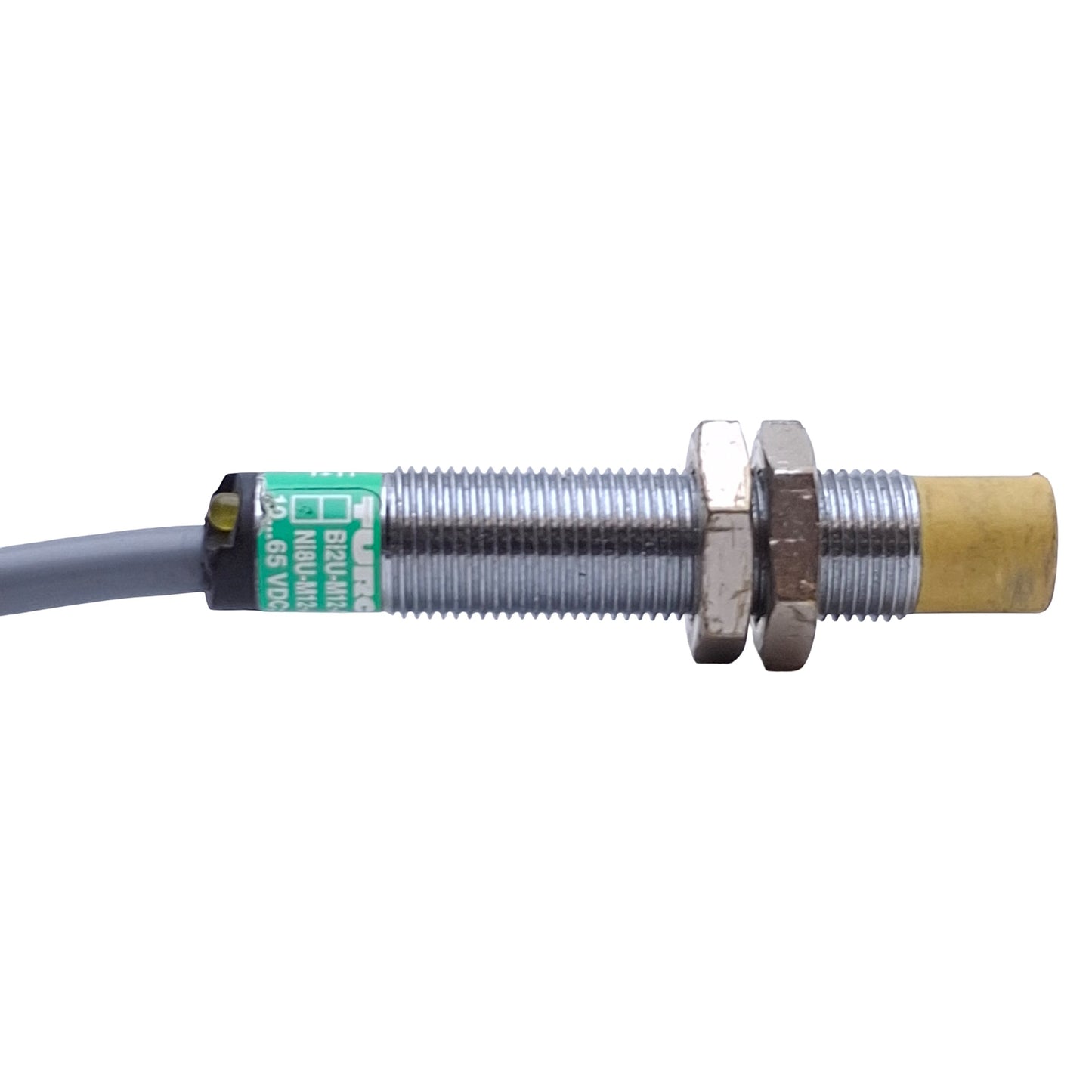 Used Turck Bi2U-M12-AN4X Proximity Sensor 10-65VDC, Barrel M12, 2mm Range, 6ft Cable