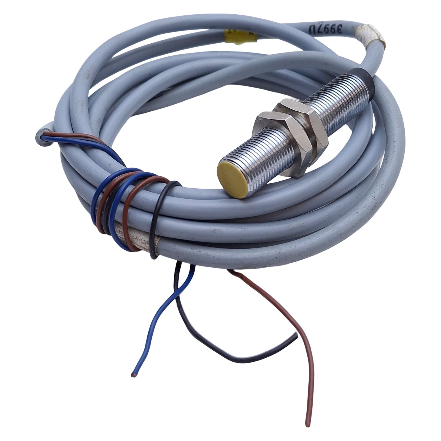 Used Turck Bi2-G12-AN6X Proximity Sensor 2mm Range, 10-30VDC, M12 Barrel, 6ft Cable