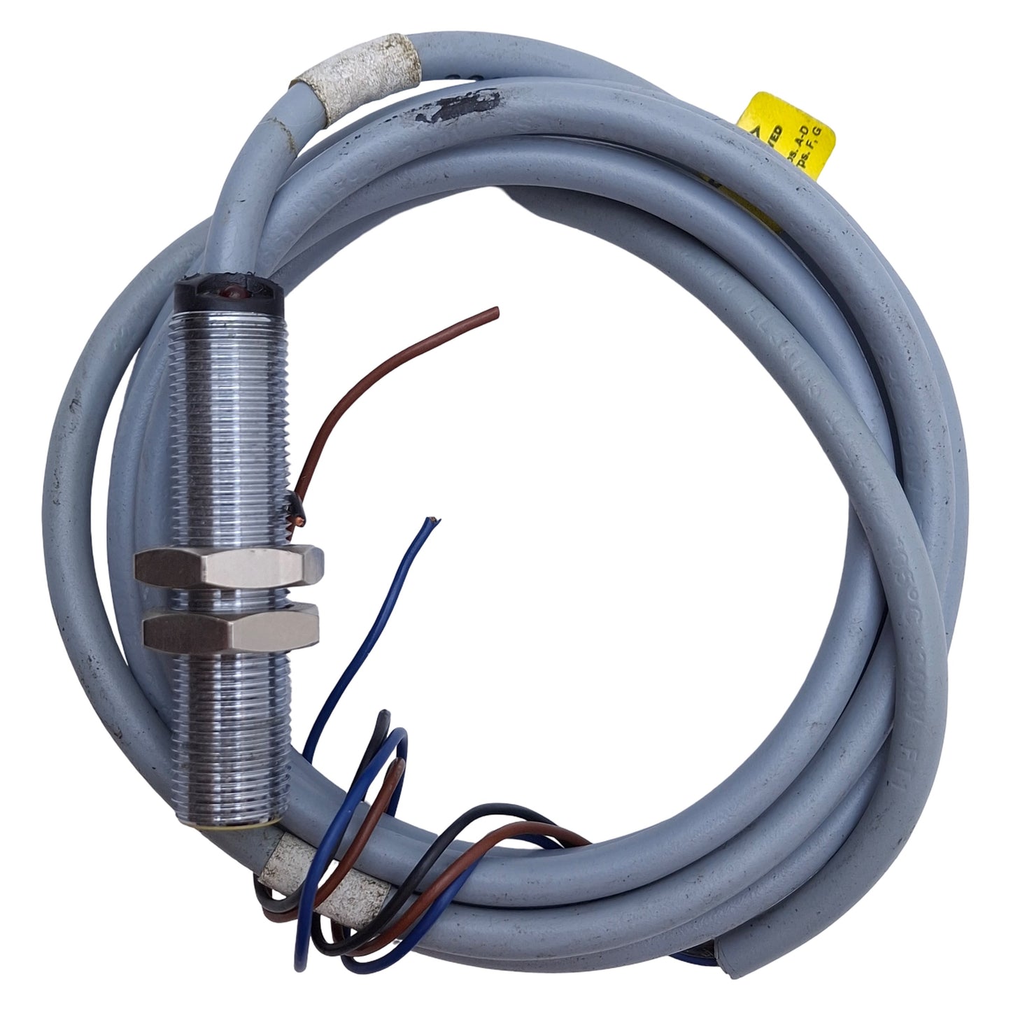 Used Turck Bi2-G12-AN6X Proximity Sensor 2mm Range, 10-30VDC, M12 Barrel, 6ft Cable