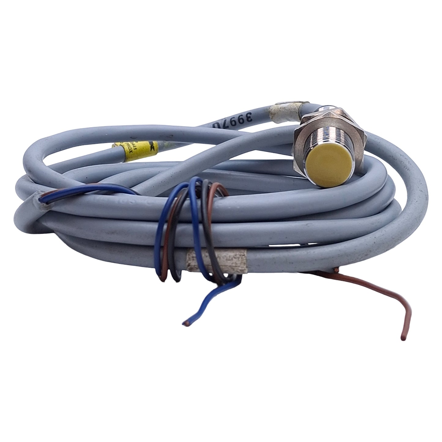 Used Turck Bi2-G12-AN6X Proximity Sensor 2mm Range, 10-30VDC, M12 Barrel, 6ft Cable