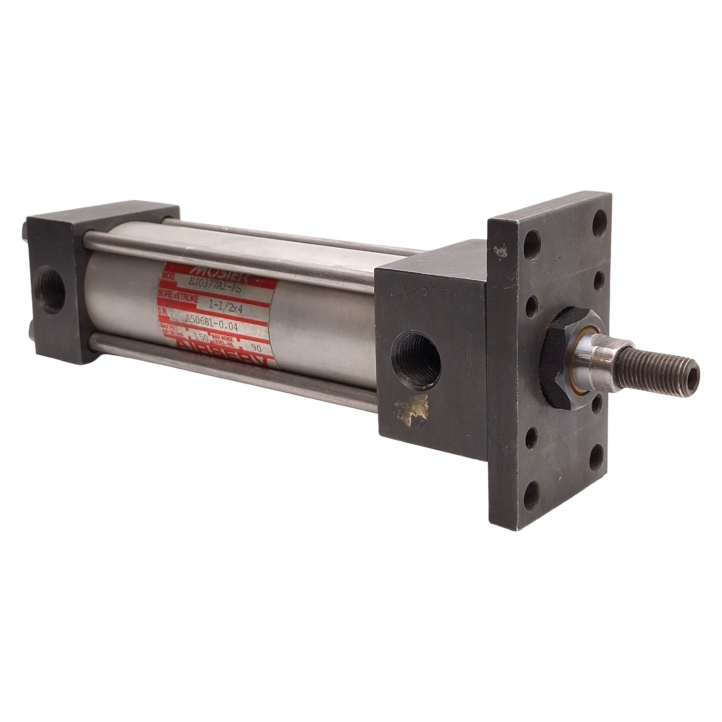 Used Mosier EJ0377A1-PS Pneumatic Cylinder, ø1-1/2in Bore, 4in Stroke, 150psi, 3/8NPT