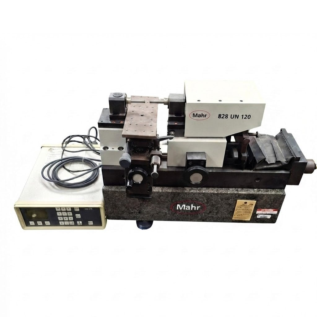 Used Mahr Precimar 828 UN 120 Universal Length Measuring System 120mm, *Cable Jacket*