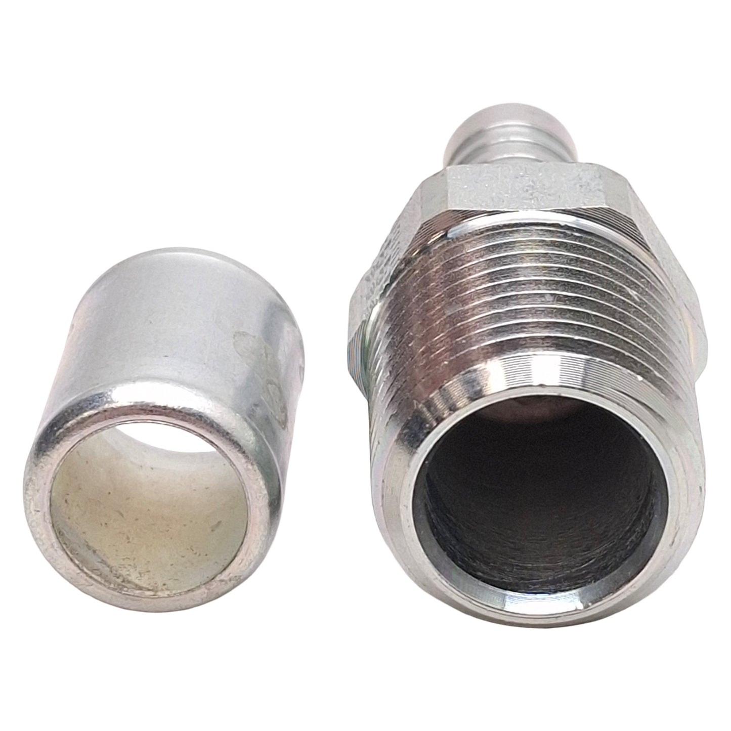 New Danfoss FC9846-0808S Pneumatic Steel Crimp Fitting, 1/2in NPT, Dash 08 Hose Barb
