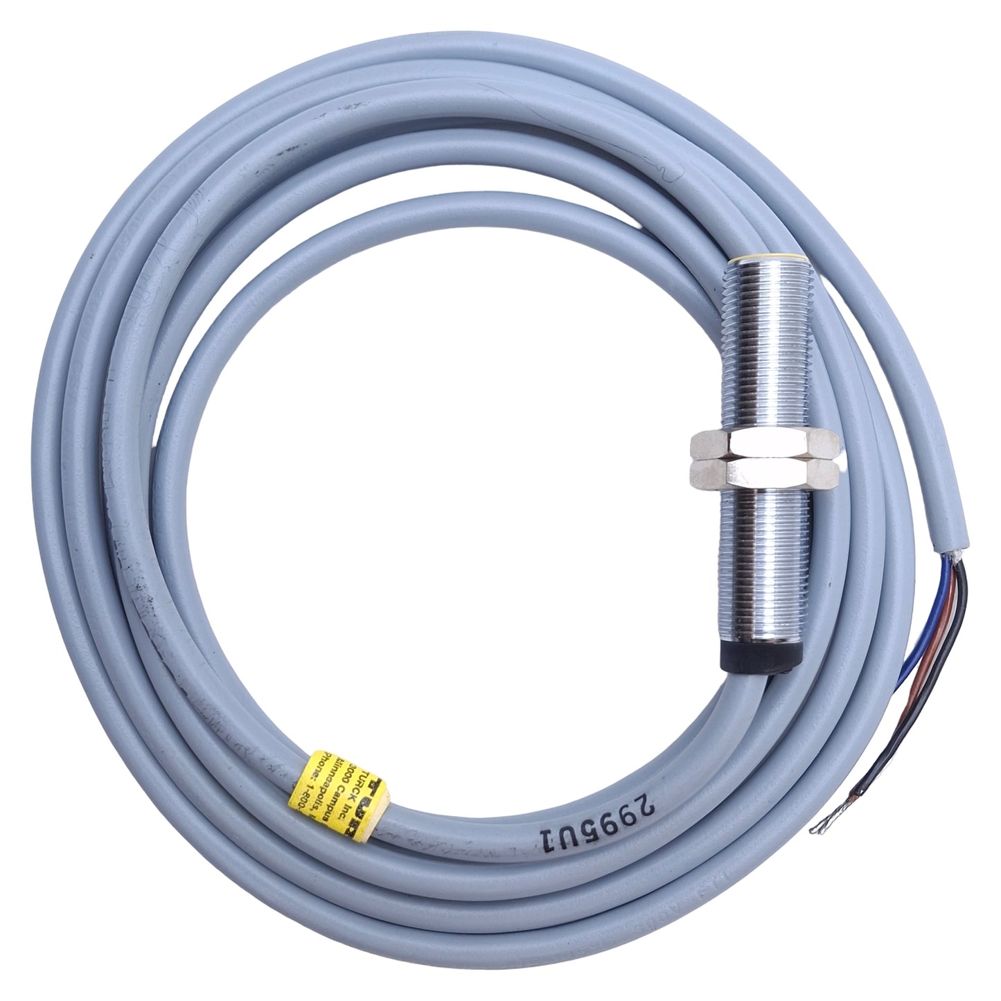 New Turck Bi2-G12-AN6X Proximity Sensor 2mm Range, 10-30VDC, M12 Barrel, 2m Cable