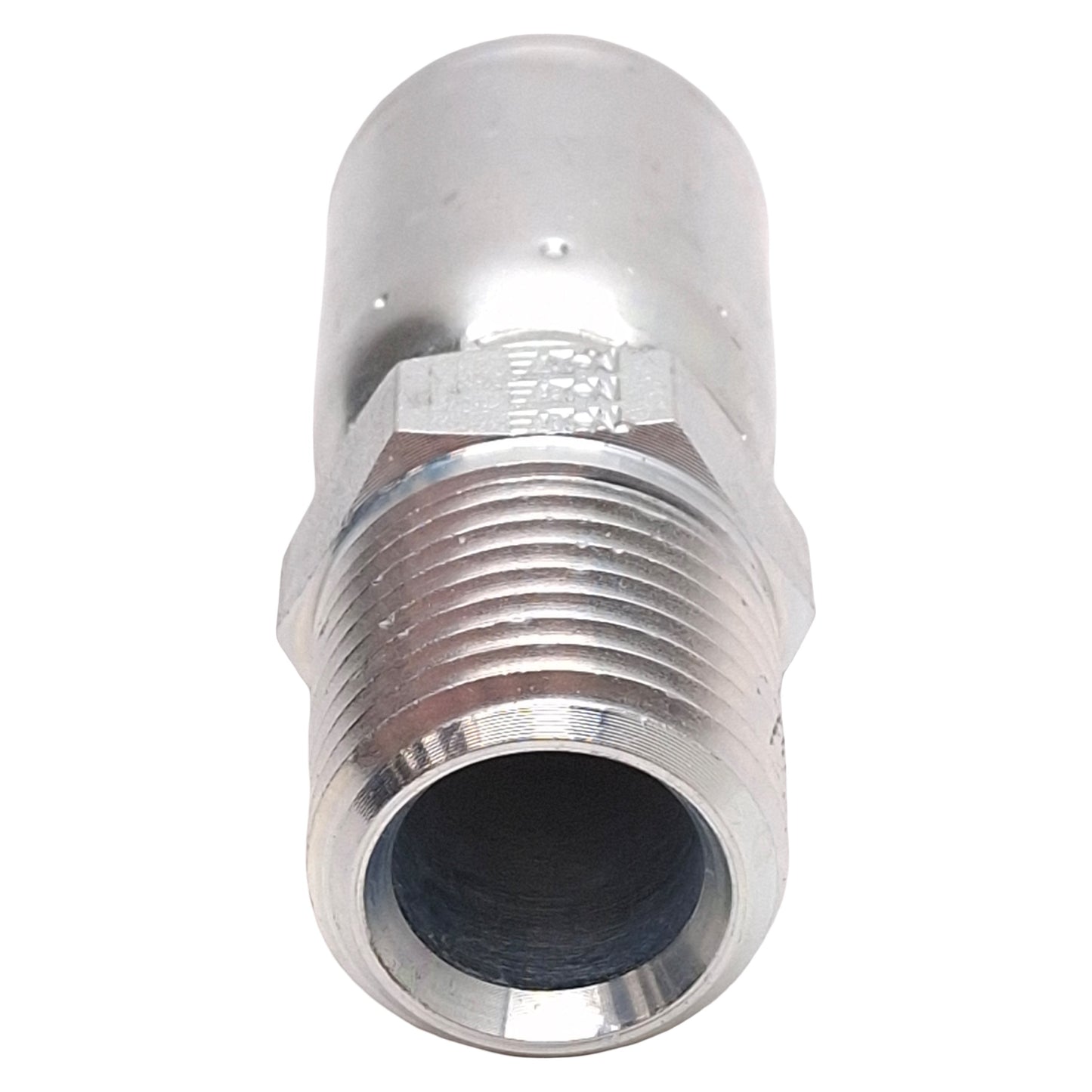 New Danfoss 06908E-108 Hydraulic Steel Crimp Fitting, 1/2in NPTF, Dash 08 Hose Barb