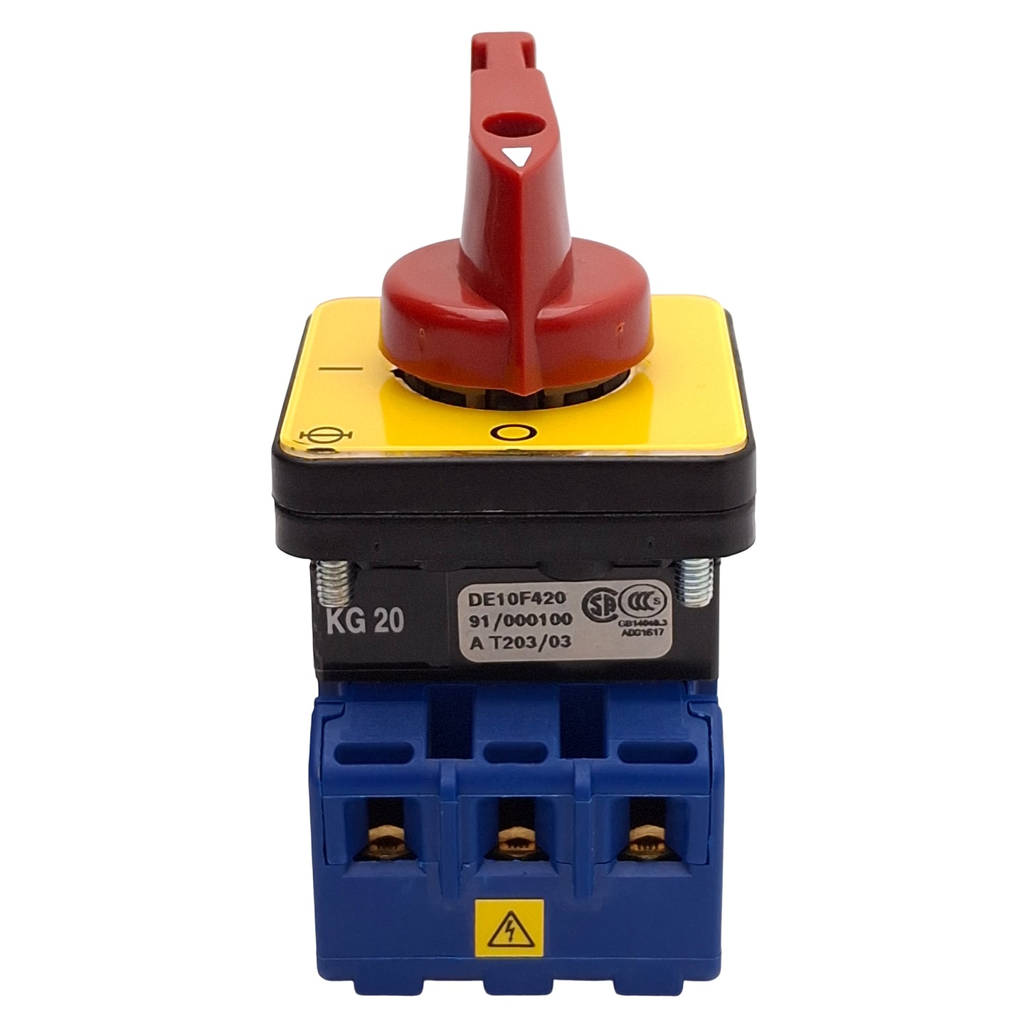 Used Kraus Naimer KG20A T203/03 Rotary Disconnect Switch, 3-Pole, 5HP, 25A 600VAC