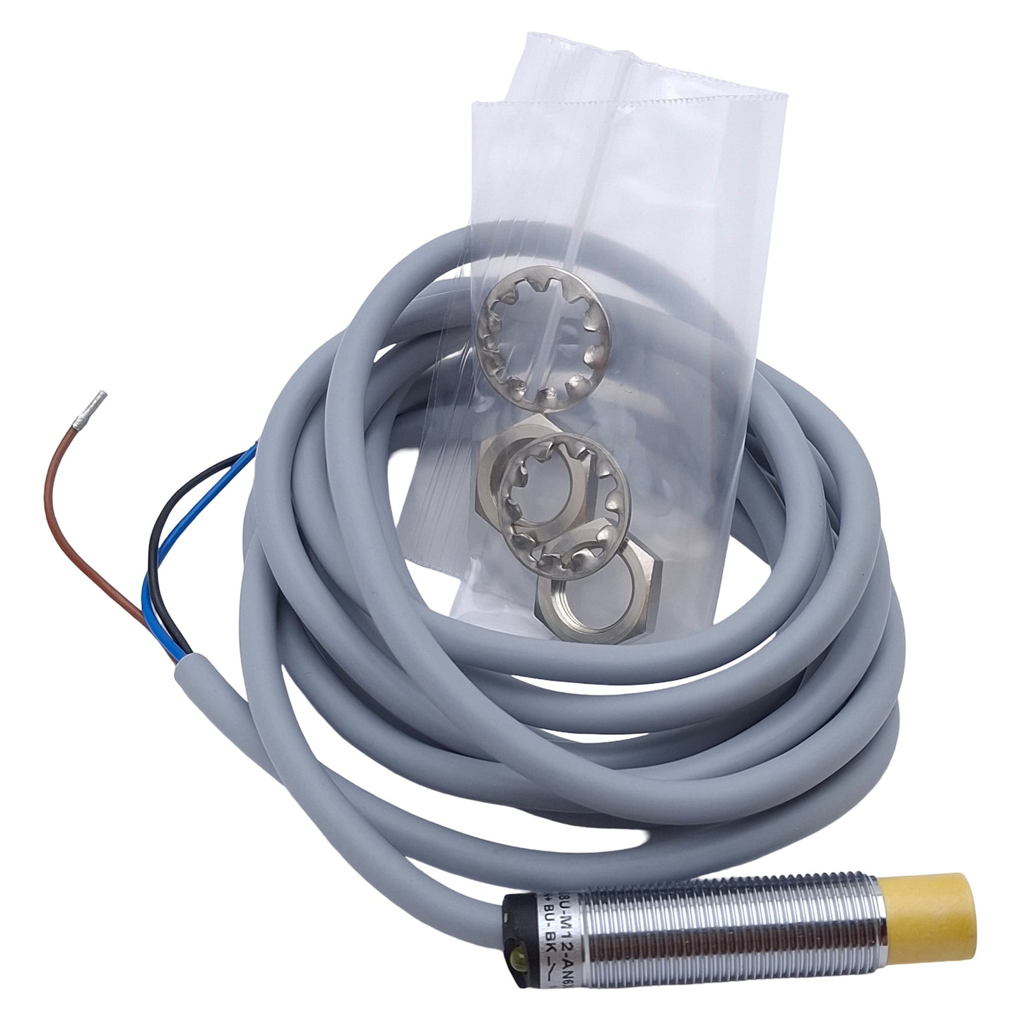 New – Open box Turck Ni8U-M12-AN6X Proximity Sensor, NPN/NO, 8mm Range, 10-30VDC, M12, 2m