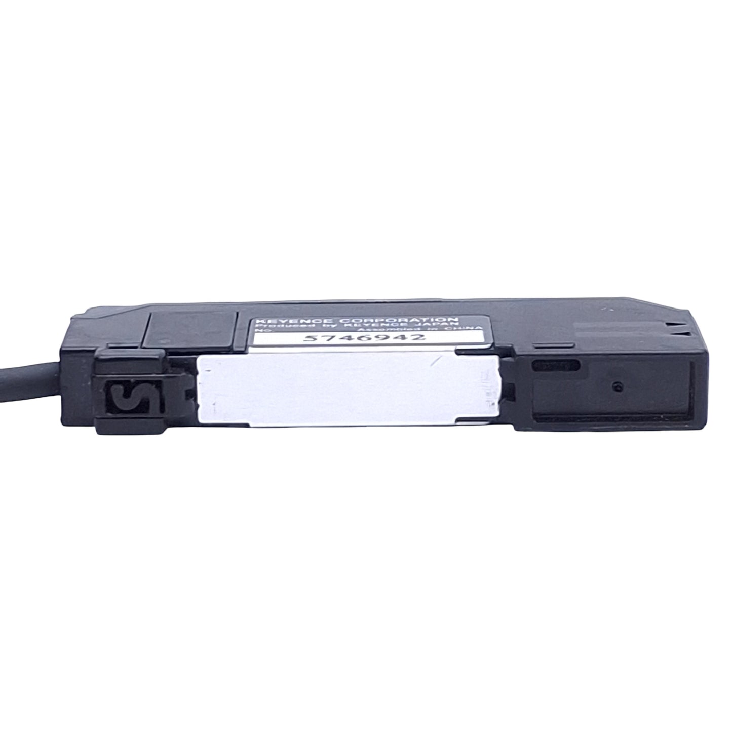 Used Keyence FS-V21R Photoelectric Sensor Amplifier NPN, 6ft Cable *Missing Cover*
