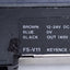 Used Keyence FS-V11 Fiber Optic Sensor Amplifier, NPN, 250µs RT, 12-24VDC, 6ft
