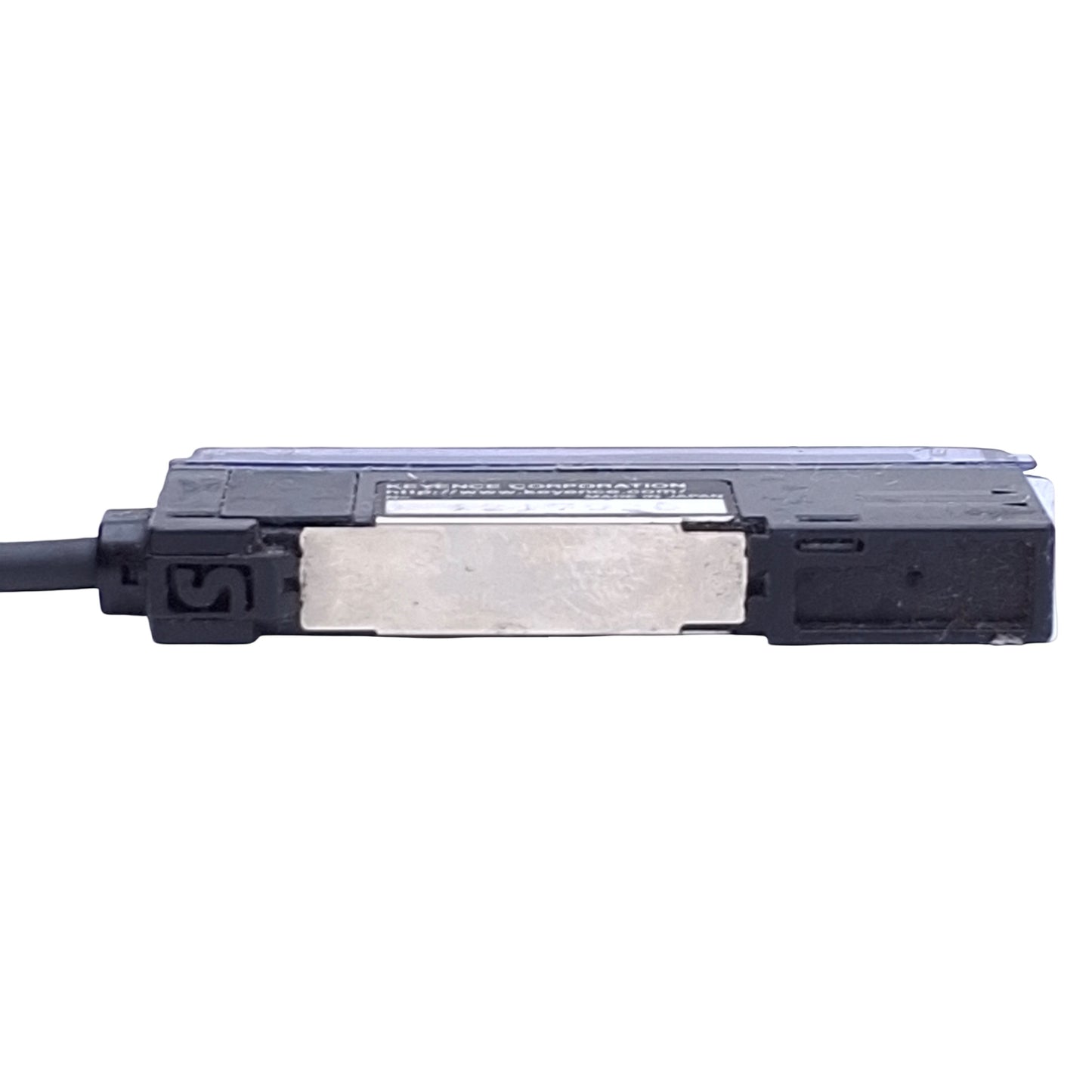 Used Keyence FS-V11 Fiber Optic Sensor Amplifier, NPN, 250µs RT, 12-24VDC, 6ft