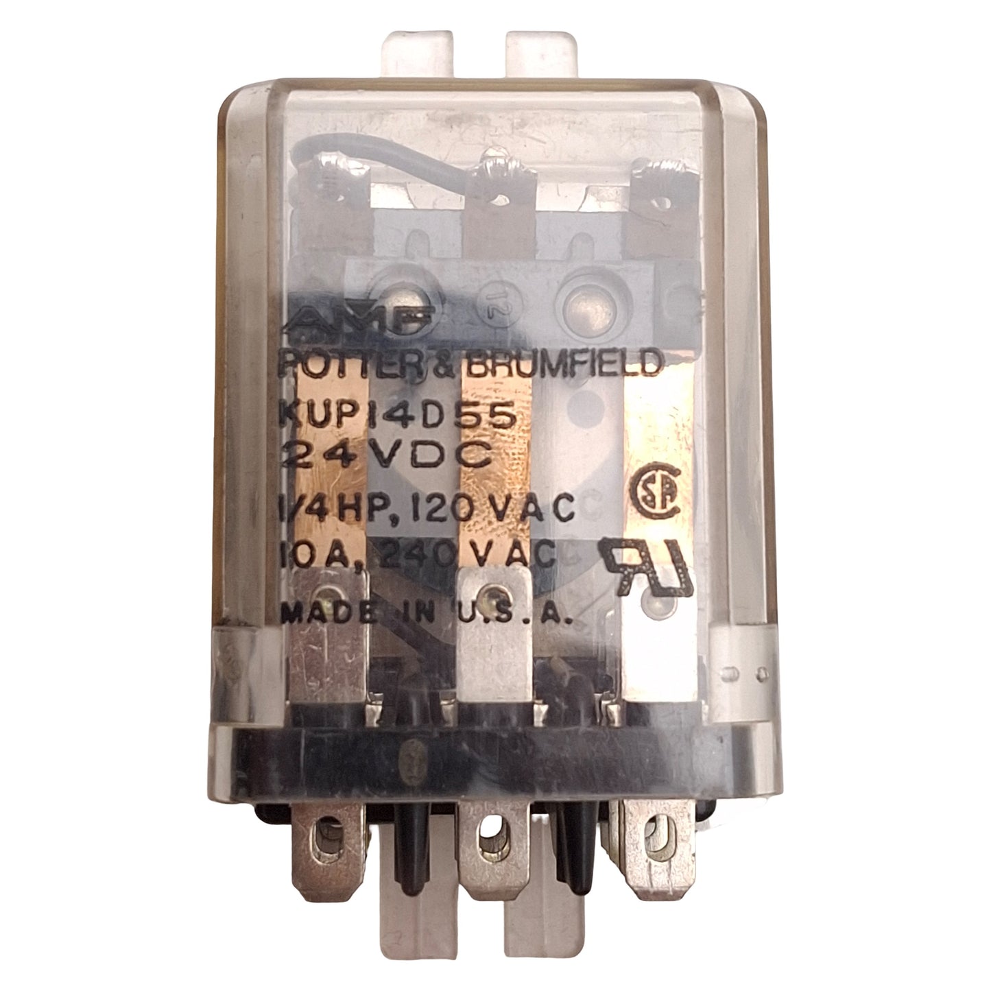 Used Lot of 2 Potter & Brumfield KUP-14D55-24 General Purpose Relay, 3CO, 24VDC Coil