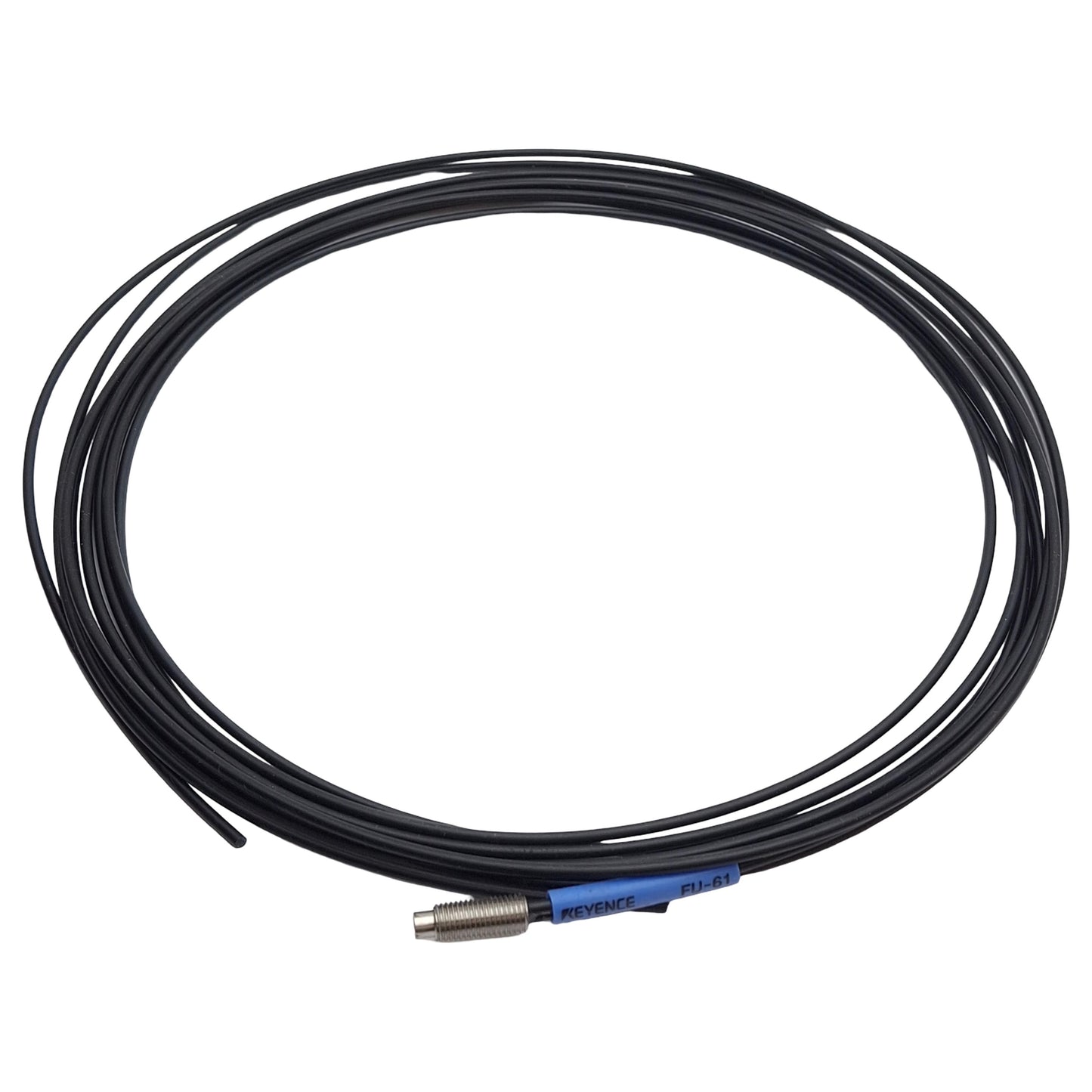 New – Open box Keyence FU-61 Fiber Optic Sensor Head, M6 Thread, 2 Meter Length, 2.2mm Bundle